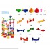 W-family Marble Run Toy 3D Railway Maze Game Toys Translucent Marbulous 105 Pieces 30 Glass Marbles Starter Construction Child Building Blocks Set Toy for Kids B077L1W5LM